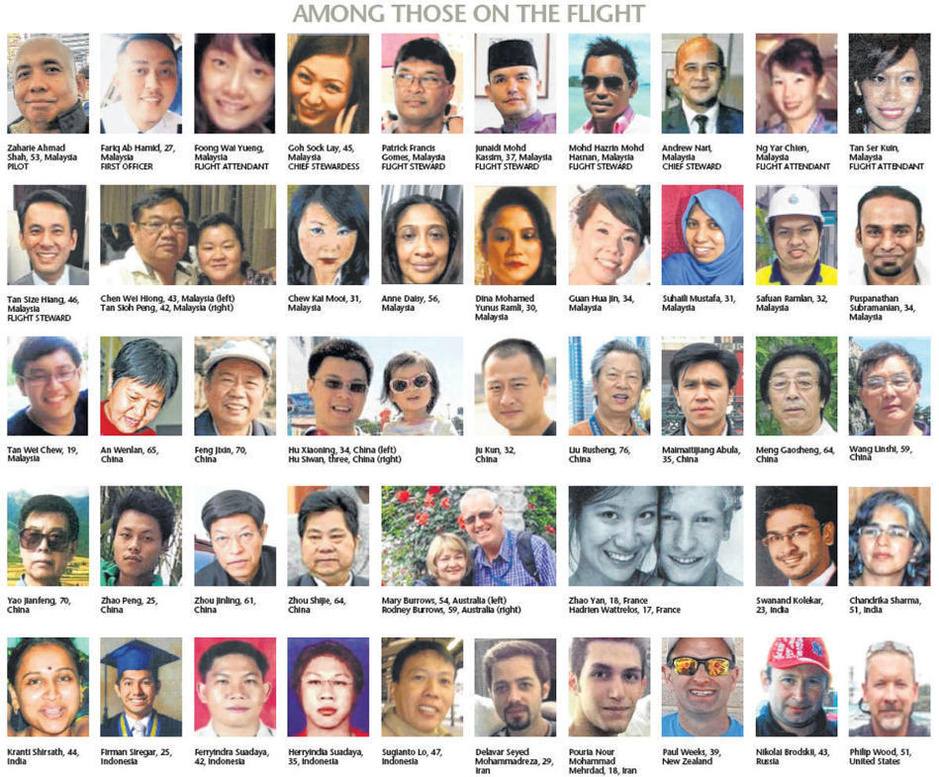 MH370 조난자 생전 사진