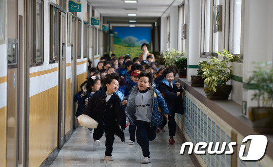 한국 소학교 겨울방학 진입, 학생들 환호작약