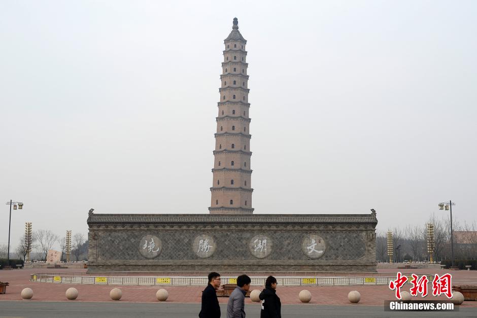 중국 현존 가장 높은 옛벽돌탑 동쪽으로 1.82메터 기울어