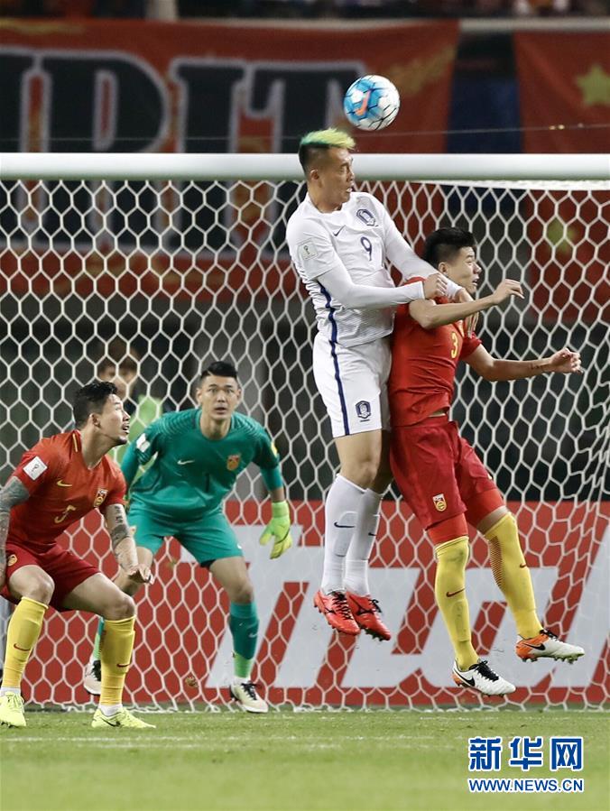 월드컵예선전: 중국팀, 한국팀 전승