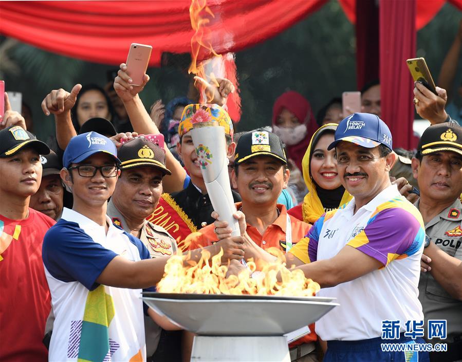아시아경기대회 성화, 쟈까르따에서 봉송