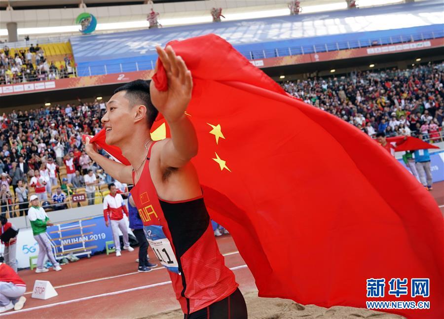중국 선수 제7회 세계군인체육대회 남자 멀리뛰기 금, 은 메달 석권
